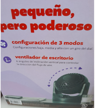 Ventilador de escritorio negro