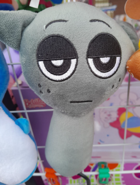 Peluche Sprunki 20 cm gris medio claro
