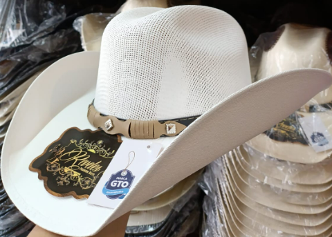 Sombrero Lona bolona cuadrille Blanco
