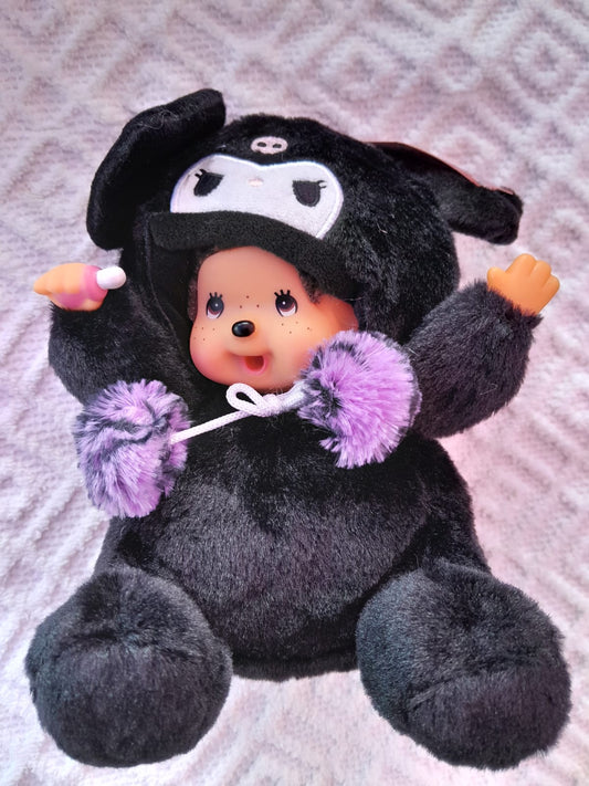 Peluche monchichi Kuromi 30cm