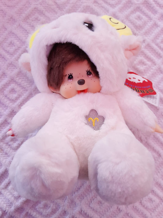 Peluche monchichi blanco 30cm