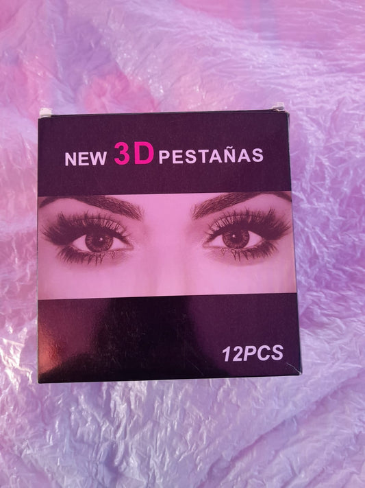 Pestañas 3 D, 12 Pcs.