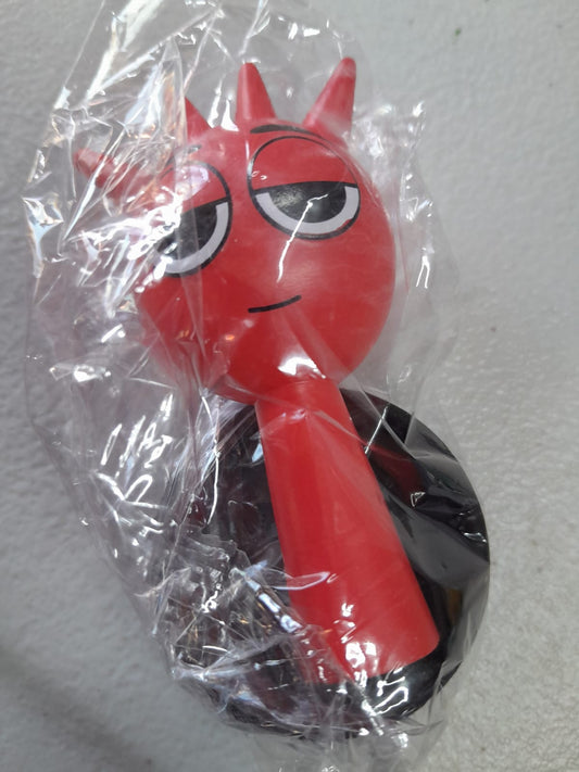 Figura Sprunki rojo 10 cm con base