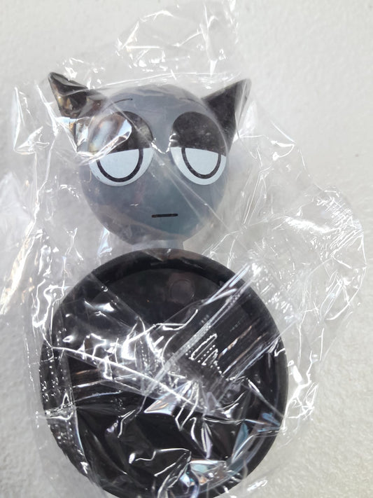 Figura Sprunki gris 10 cm con base