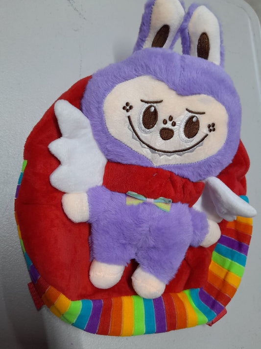 Mochila peluche la bubu morada