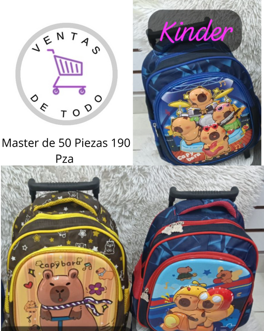 Mayoreo Mochila  Kinder 50 piezas C190